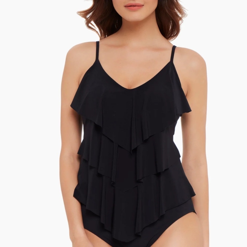 Magicsuit Rita Black‎ Tankini Swim Top Size 12 NEW